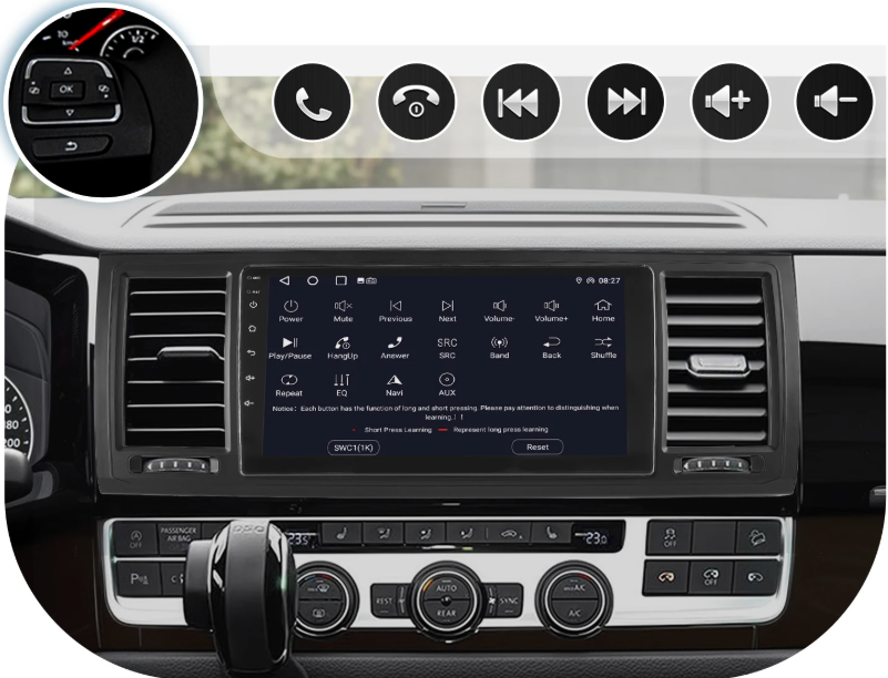 Navigation GPS sur l'écran tactile CarPlay de la Volkswagen T6 MK6