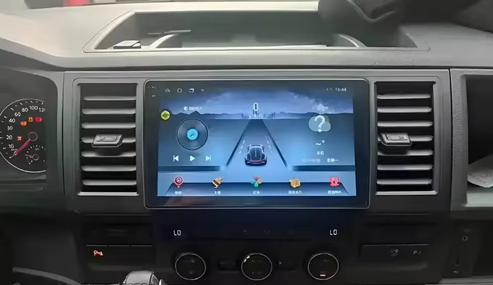 Navigation GPS sur l'écran tactile CarPlay de la Volkswagen T6 MK6