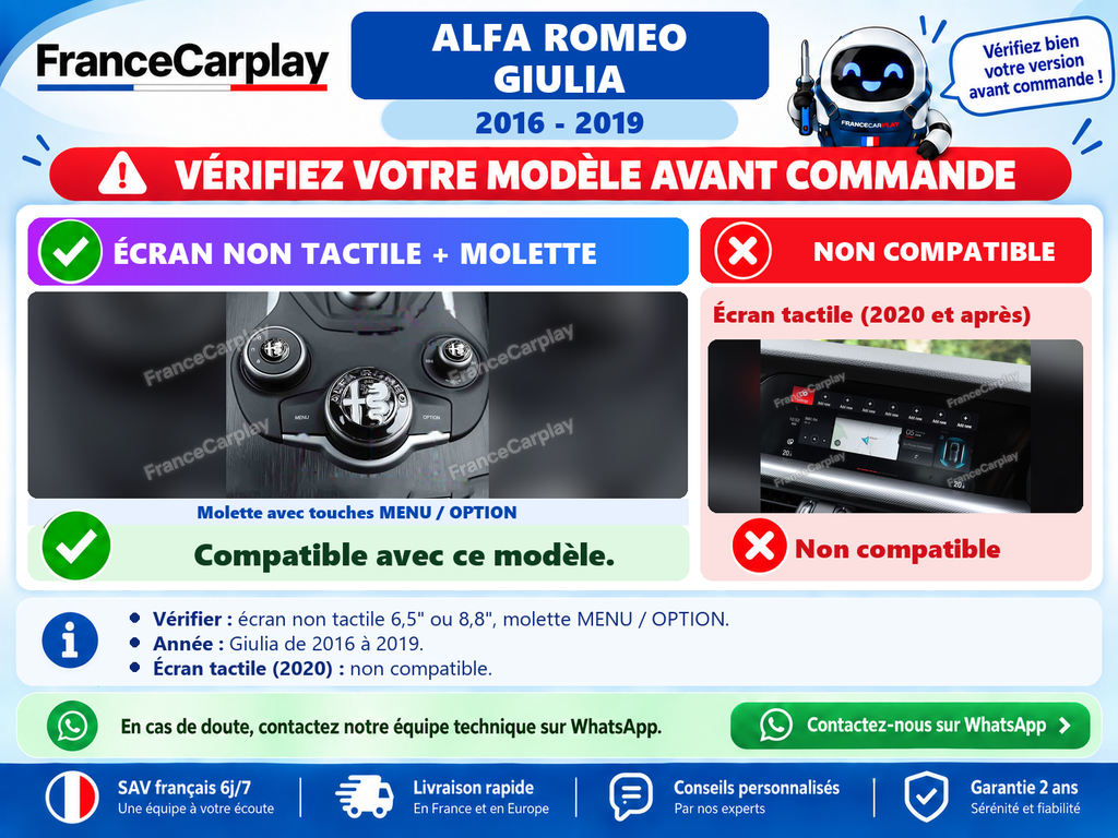 Vérifiez votre système avant commande