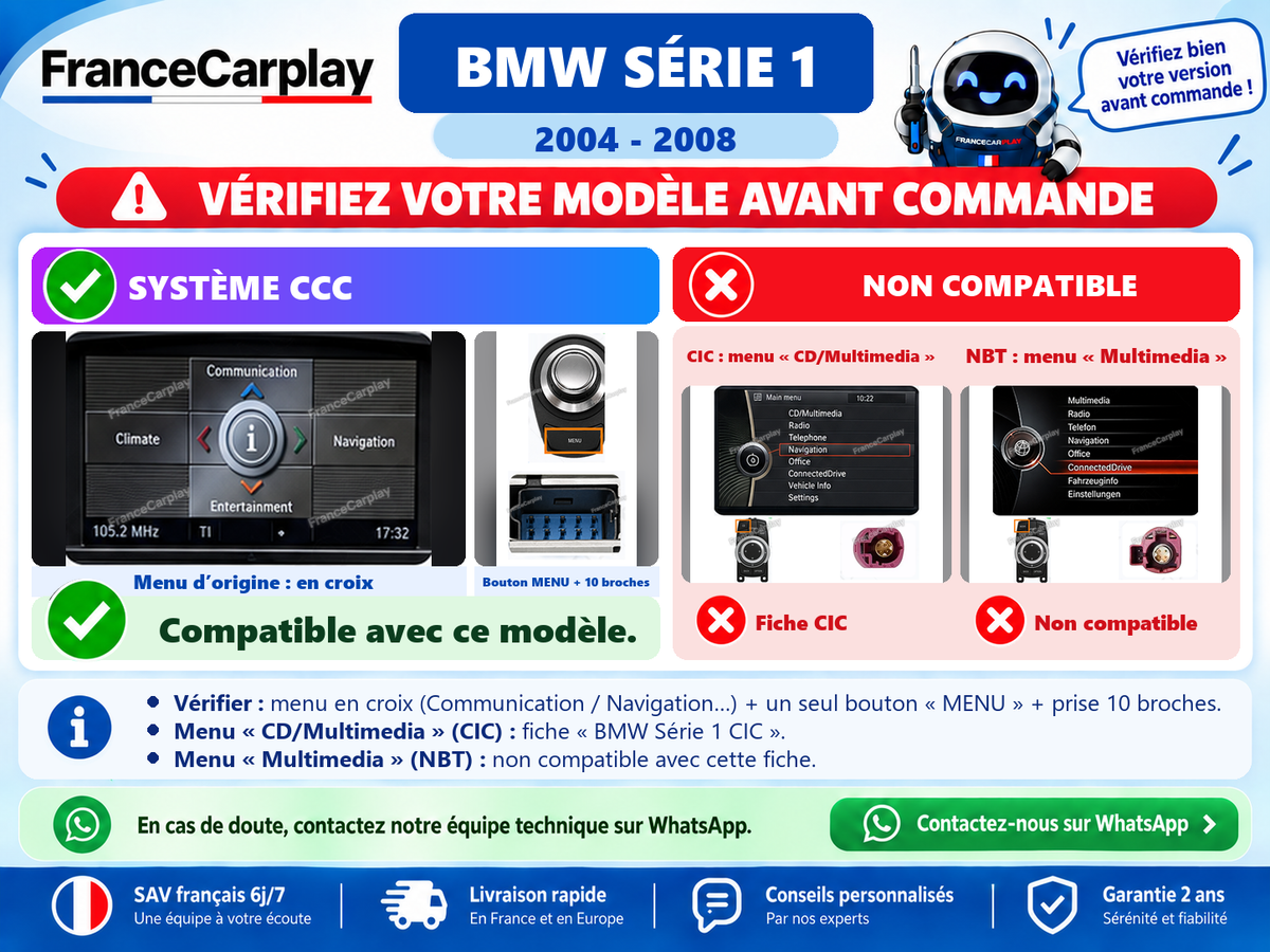 Vérifiez votre système avant commande