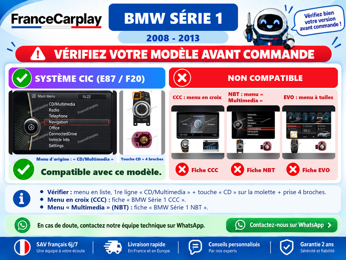 Vérifiez votre système avant commande