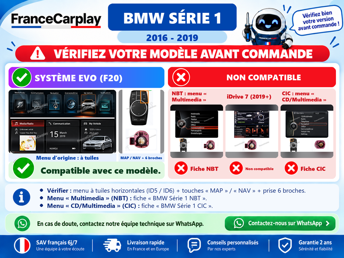 Vérifiez votre système avant commande