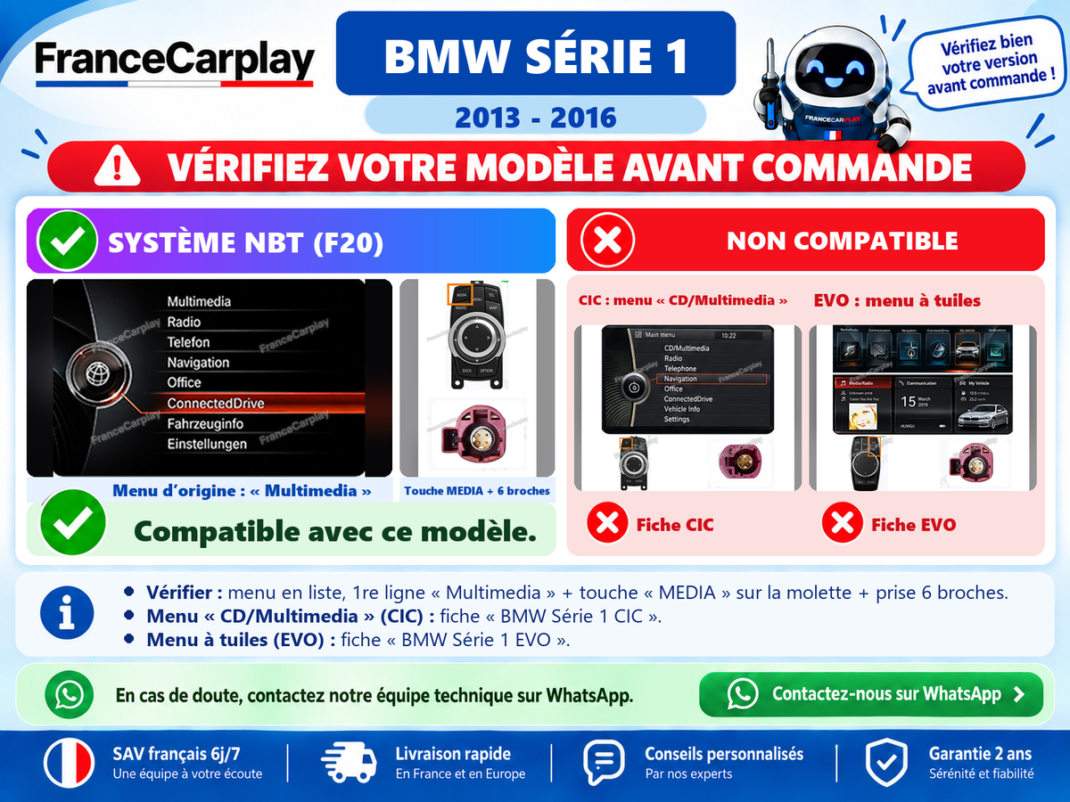 Vérifiez votre système avant commande