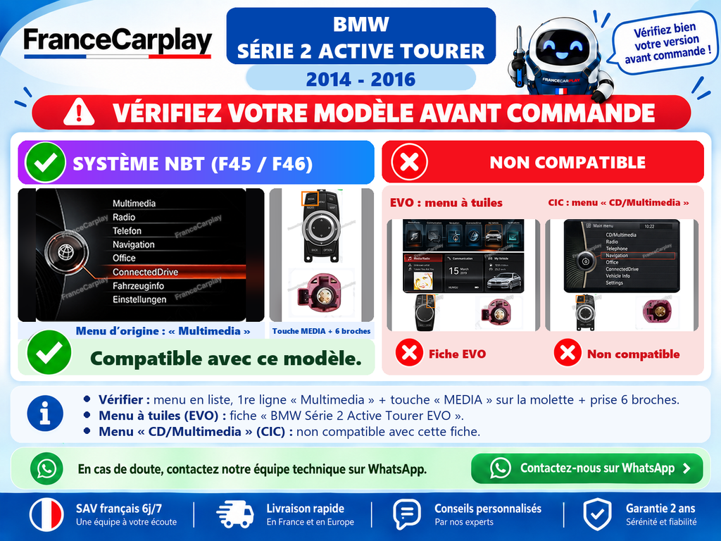 Vérifiez votre système avant commande
