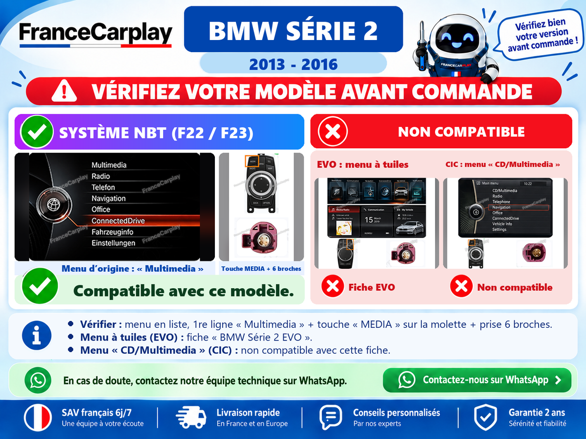 Vérifiez votre système avant commande
