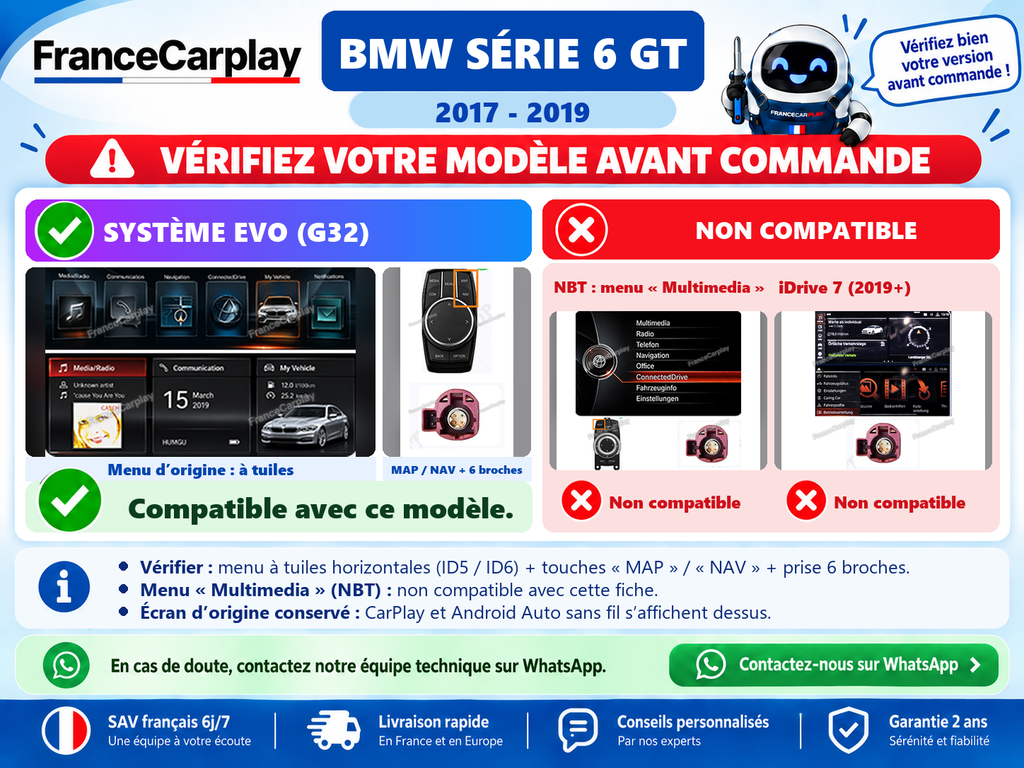 Vérifiez votre système avant commande