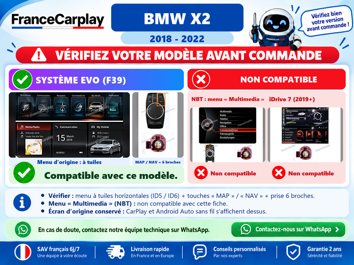 Vérifiez votre système avant commande