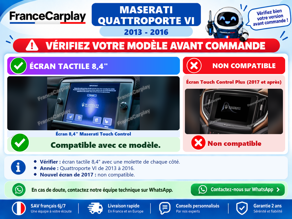 Vérifiez votre système avant commande