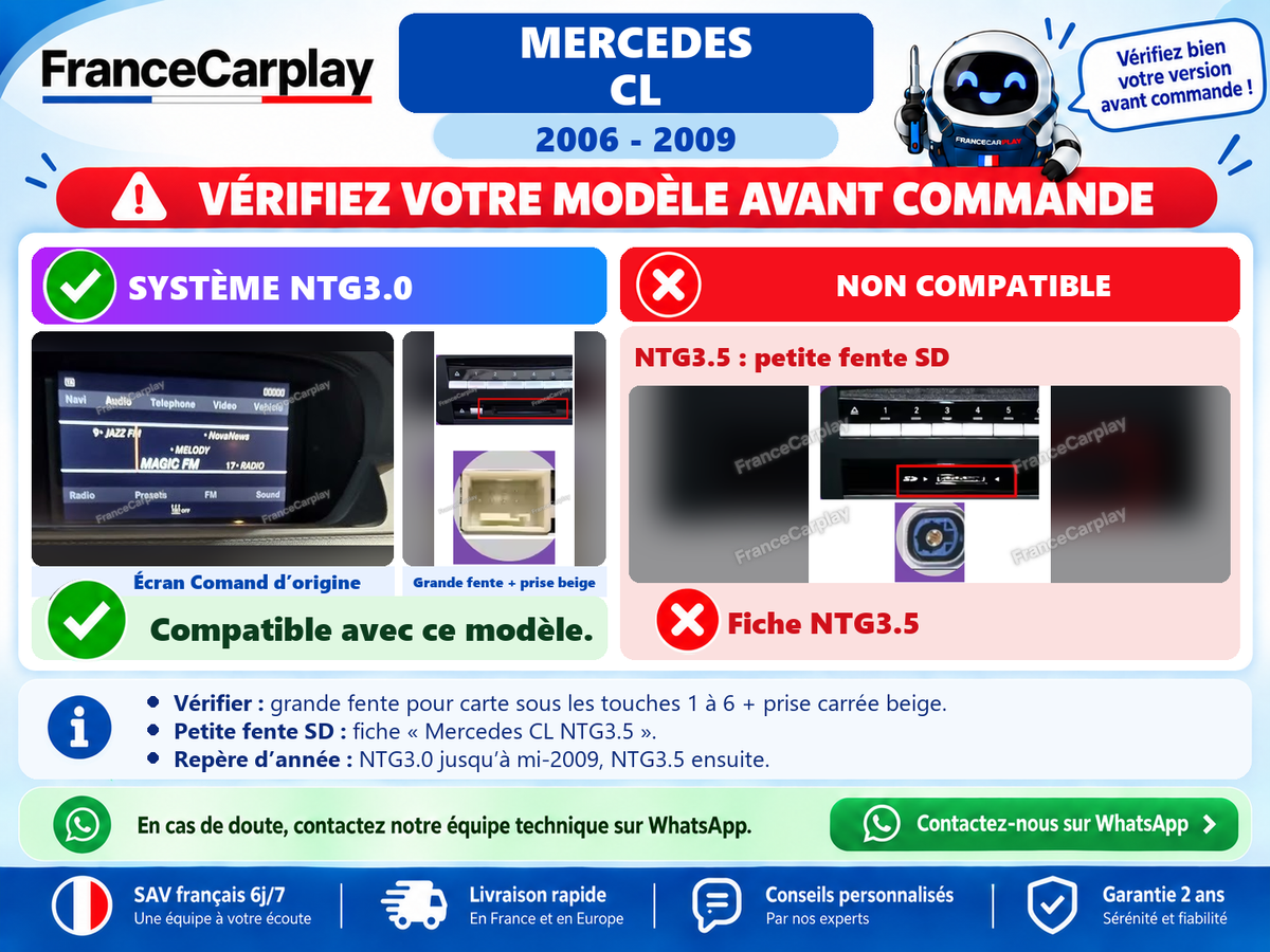 Vérifiez votre système avant commande