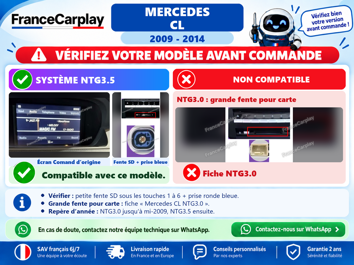 Vérifiez votre système avant commande