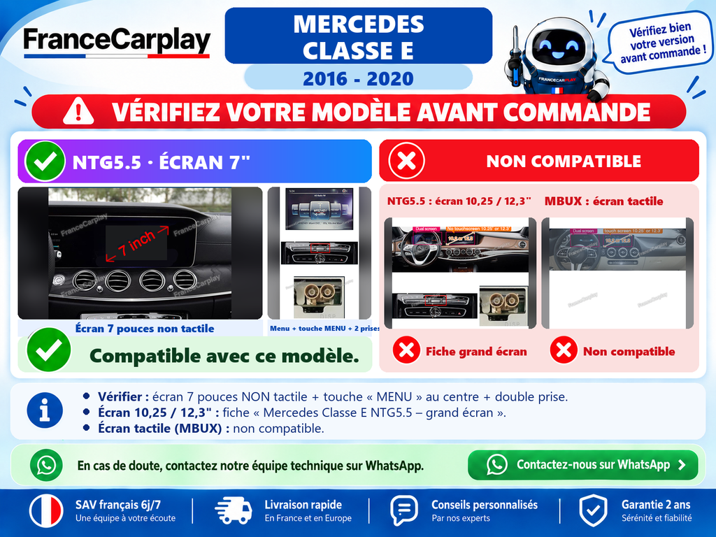 Vérifiez votre système avant commande