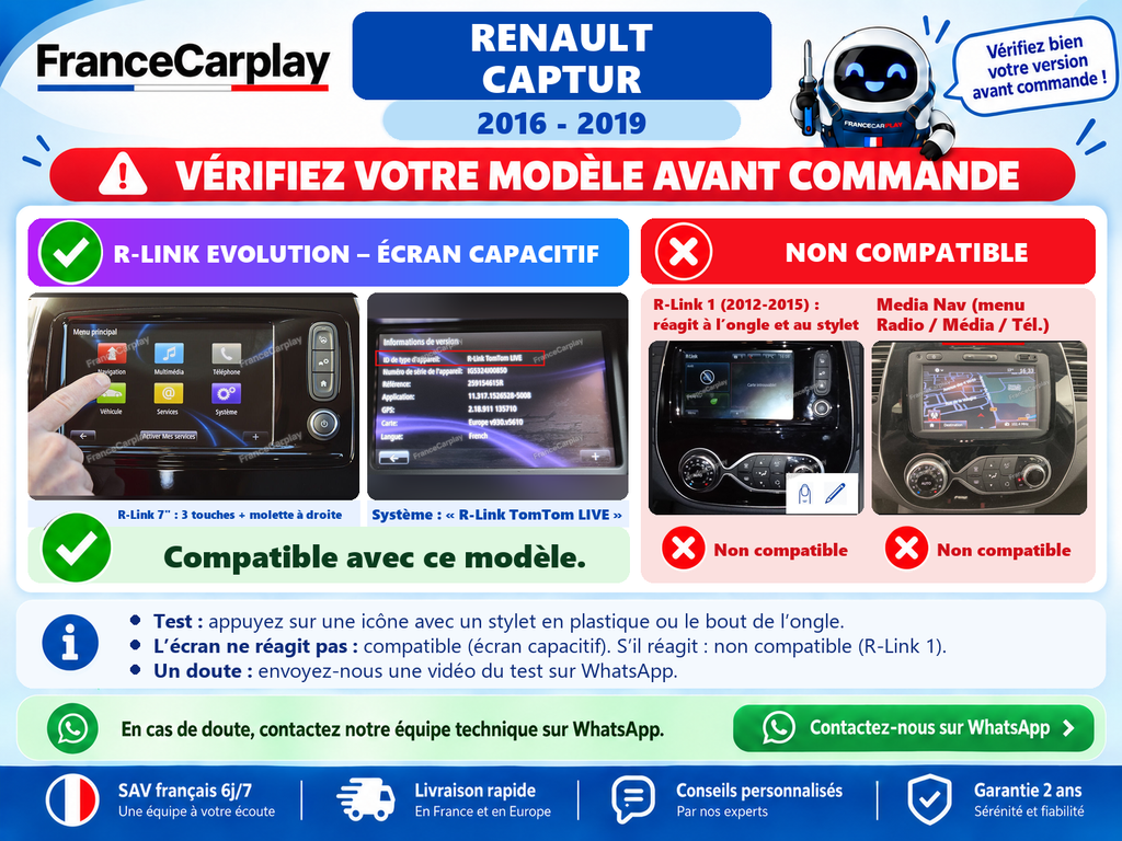 Vérifiez votre système avant commande