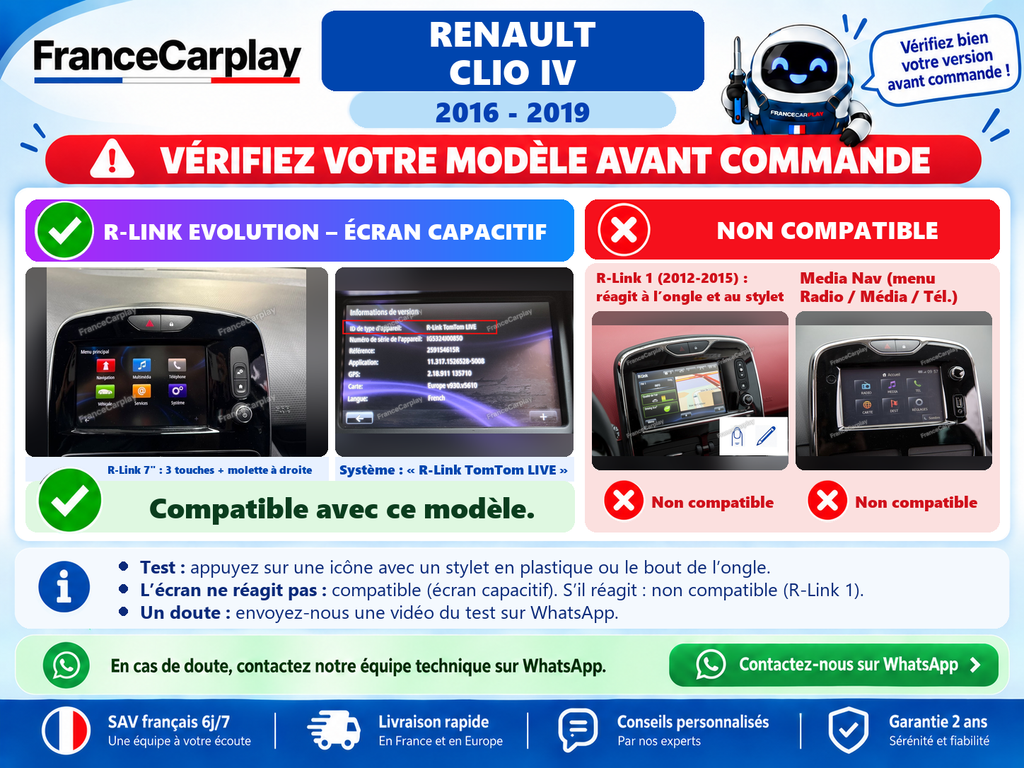 Vérifiez votre système avant commande