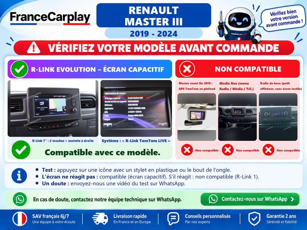 Vérifiez votre système avant commande