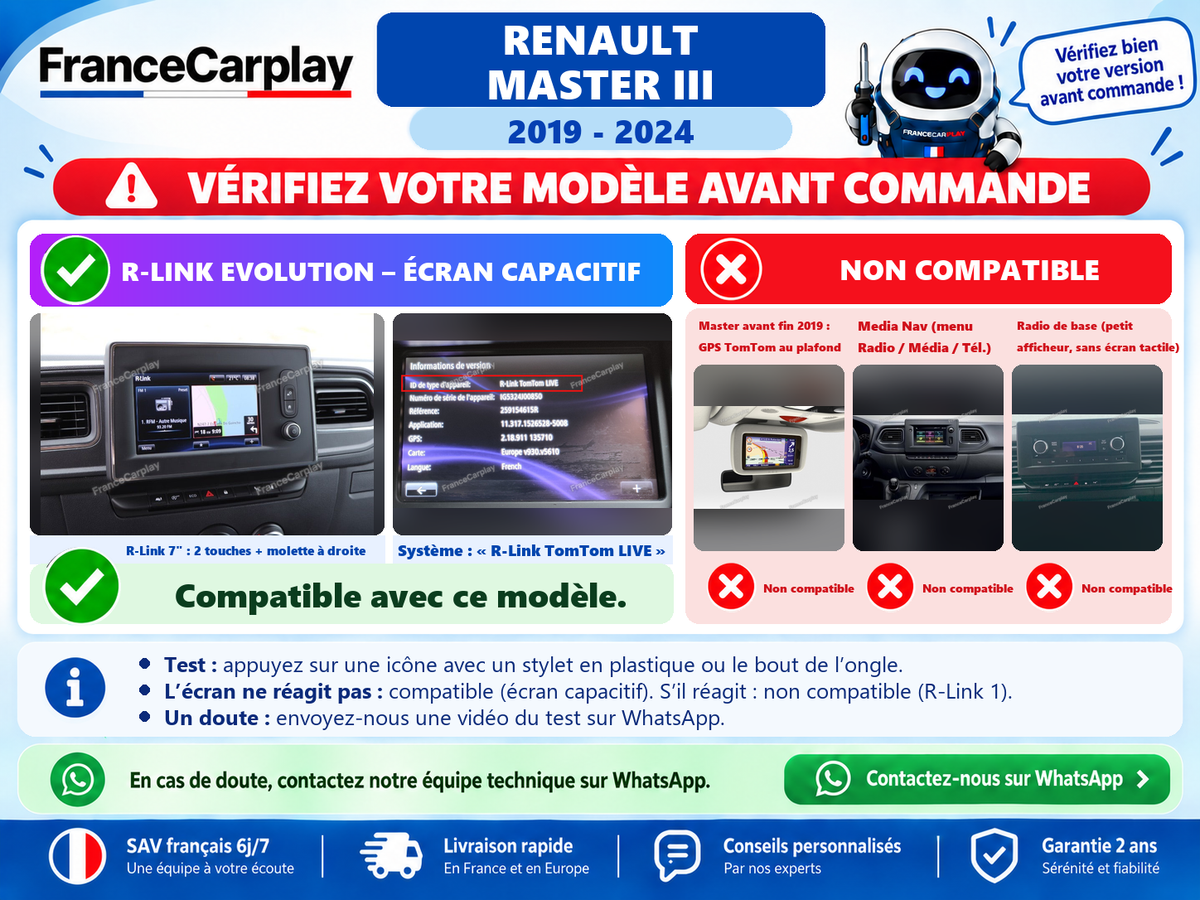 Vérifiez votre système avant commande