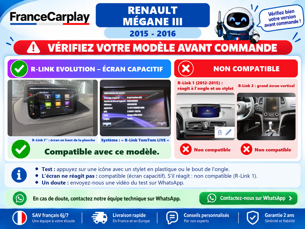 Vérifiez votre système avant commande