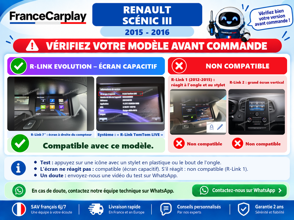 Vérifiez votre système avant commande