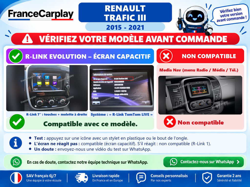 Vérifiez votre système avant commande