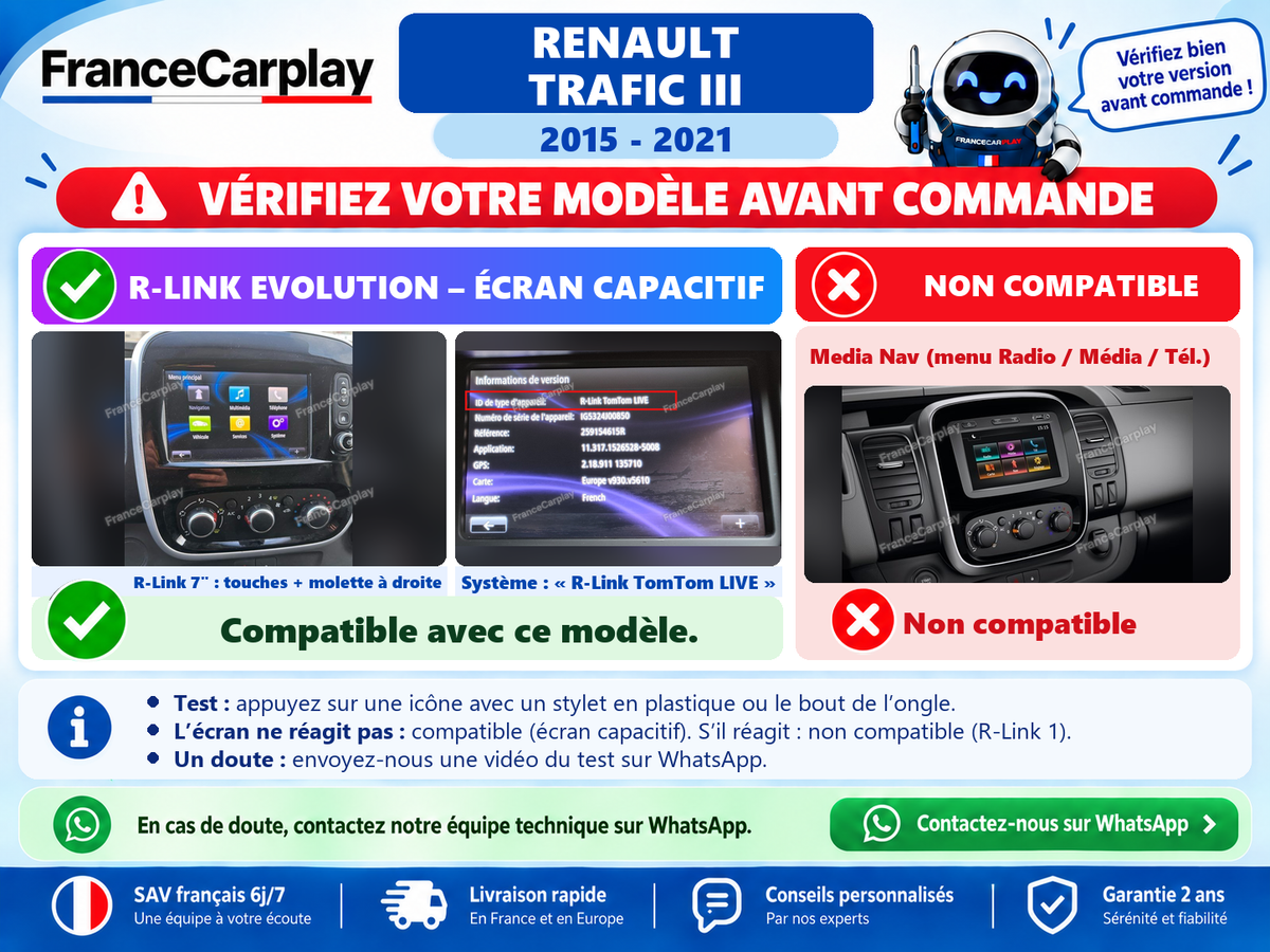 Vérifiez votre système avant commande