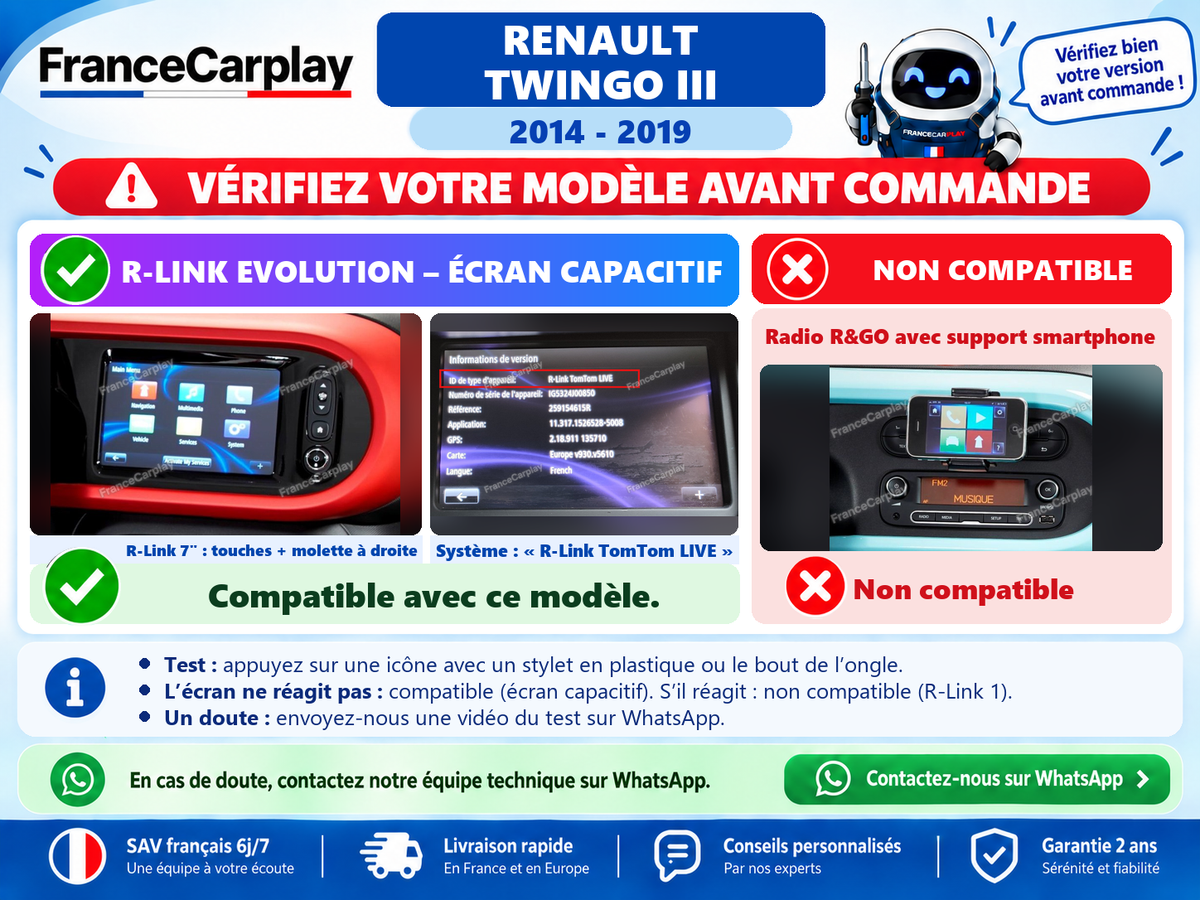 Vérifiez votre système avant commande