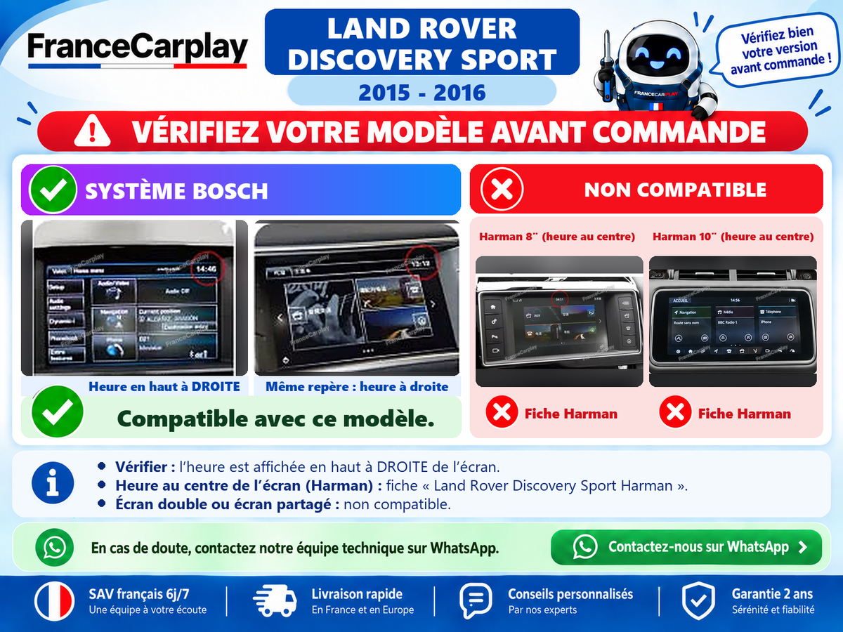 Vérifiez votre système avant commande